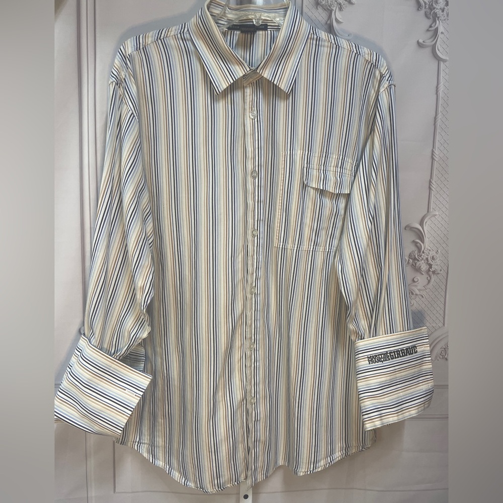 Le Jean De Marithe' + Francois Girbaud Embroidered Y2K Vintage XXL Shirt